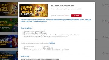 BK8 Slot Reload Bonus Harian